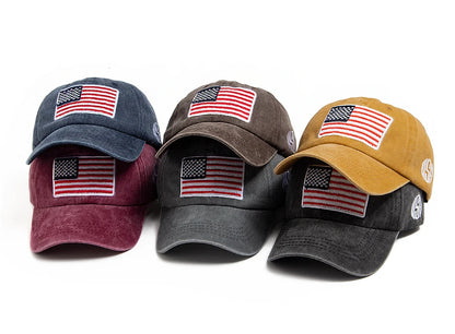 USA-Flagge Herren-Baseballkappe Retro-Stickerei Gewaschene Baumwolle Dad Hats Mode Damen Hip-Hop-Kappen Sommer Outdoor-Sonnenvisier-Hut