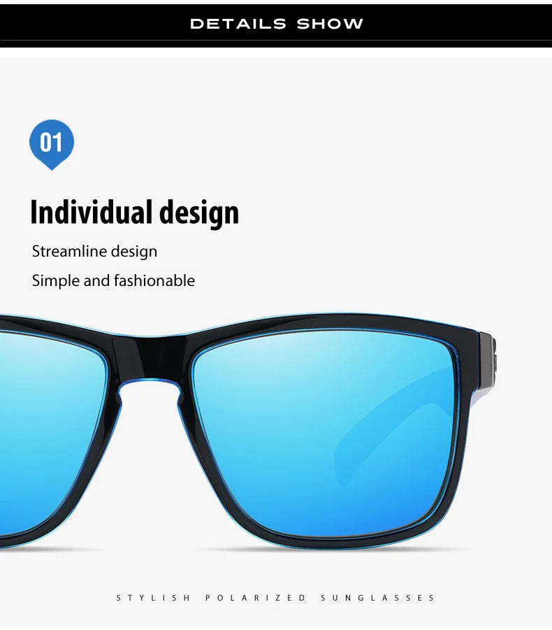 VCKA Myopia Sunglasses Square Prescription -0.5 To -6.0 Women Men Polarized Colorful Lens Sports Nearsighted Astigmatism Eywear