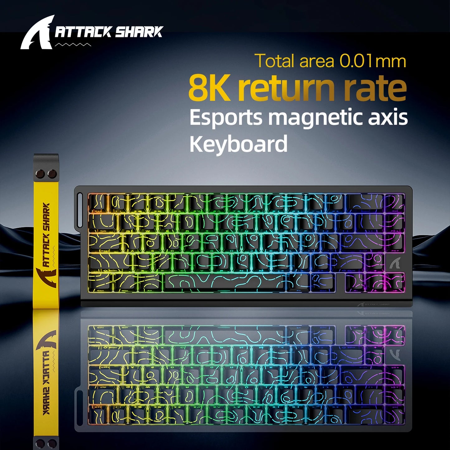 ATTACK SHARK X68HE X68Pro He Magnetic Mechanical Keyboard for Pro Gaming 0.01mm Rapid Trigg 8000Hz SOCD/Rs 0.125ms 128K Rate