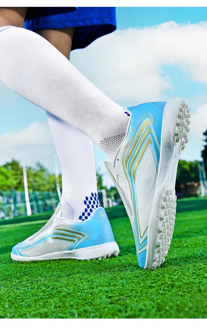 Nouvelles chaussures de football pour hommes, baskets de futsal, crampons, chaussures de football, pour terrain en herbe, montantes, pour l'extérieur, antidérapantes, pour l'intérieur, haute qualité, meilleures ventes
