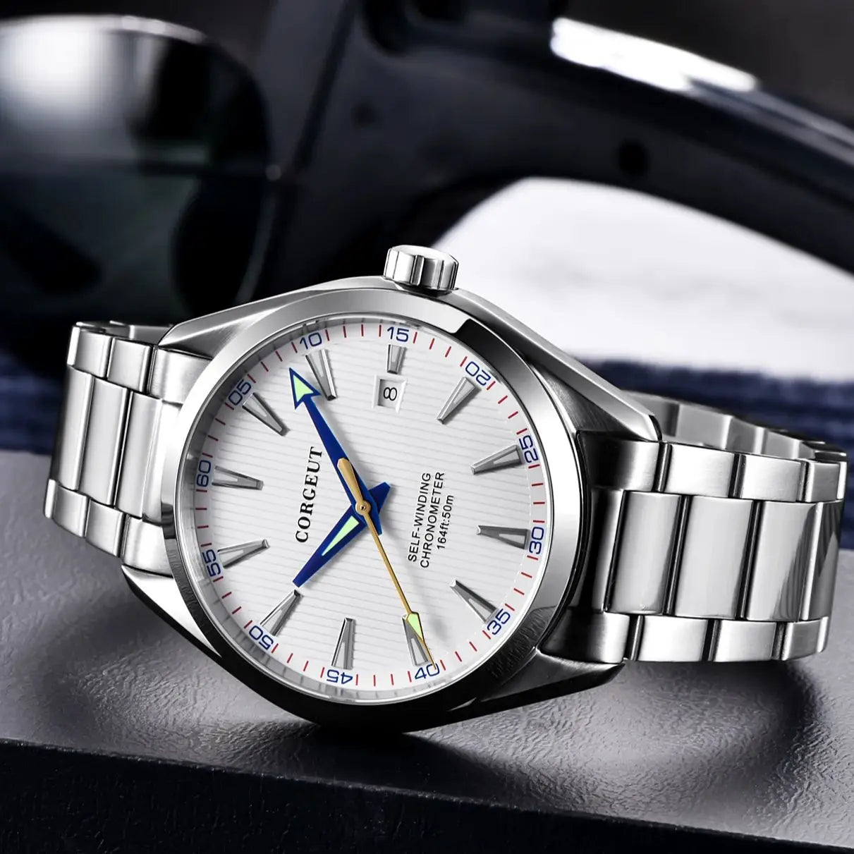 CORGEUT 41mm Luxury NH35 Movement Watch for Men Sapphire Glass Sport Clock Automatic Men's Watch Mechanical Watches