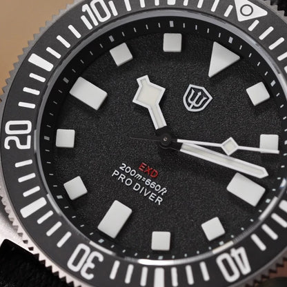 Watchdives EXD V2 40mm Titanium Watch Exchangeable X Design VH31 Sweep Second Movement Quartz Watches Luminous Waterproof 200M