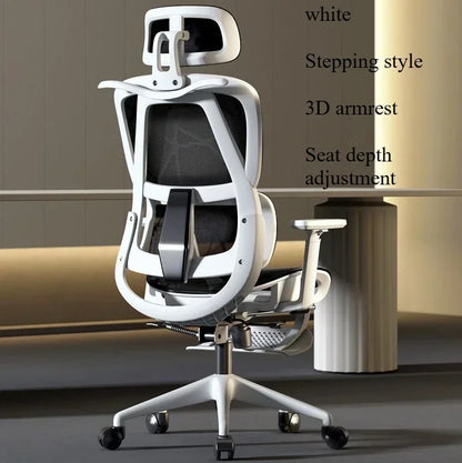 Gaming Chair Office Desk Ergonomic Computer Adjustable Armrests 3D Headrest Chair Lift Chair Back  Can Tilt Back with Foo Pedals