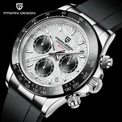 2026 New PAGANI DESIGN PD-1664 Meteorite Dial Fashion Men Quartz Wristwatches 100M Sapphire Glass Chronograph relogio masculino