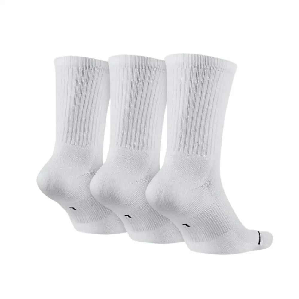 Nike Socks: 3-Pack of Men's and Women's Sports Socks / Basketball Socks / Durable, Moisture-Wicking Cotton Socks SX5545-100