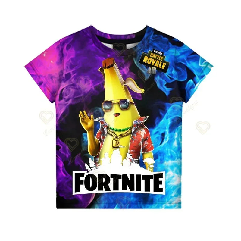 T-shirt 3D Red Jade Fortnite Anime Battle Royale per uomo, donna e bambini - T-shirt Pelly, regalo di compleanno per ragazze e ragazzi