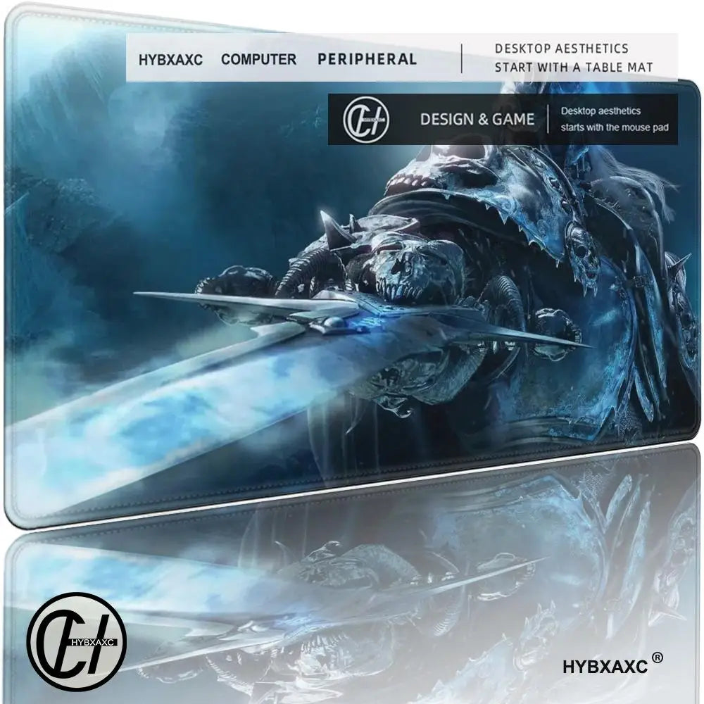 XXL Gaming Accessories Gamer Keyboard Desk Mat Non-Slip World of Warcraft Lich King Laptop Notebook Mousepad Mouse Mats HYBXAXC