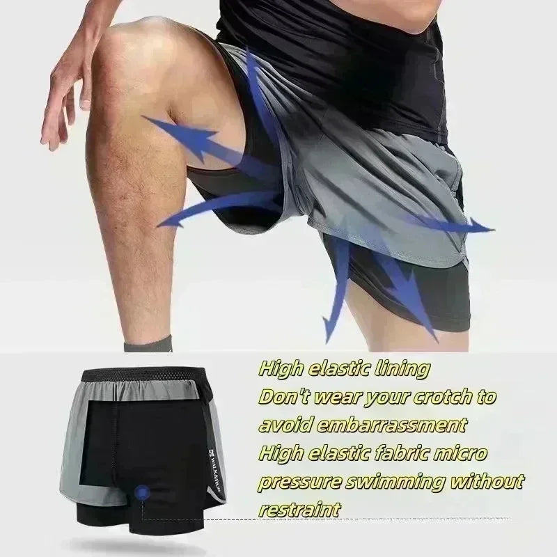 Dragon Ball Summer Son Goku Men's Bot Fitness 2026 Double-Layer Replica Two-Piece Loose-Fit Training Running Shorts Casual Pants