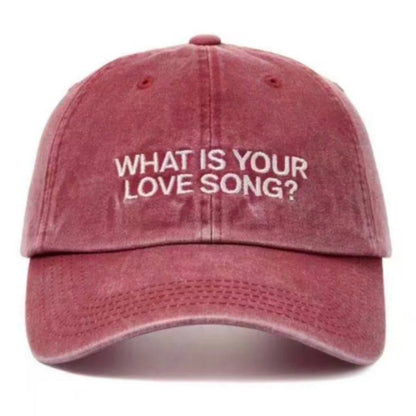 K-pop coreano "What Is Your Love Song" - Cappellino in maglia con ricamo - Cappellino da concerto del tour mondiale - Cappellini da baseball alla moda per donna e uomo - Cappellini da esterno