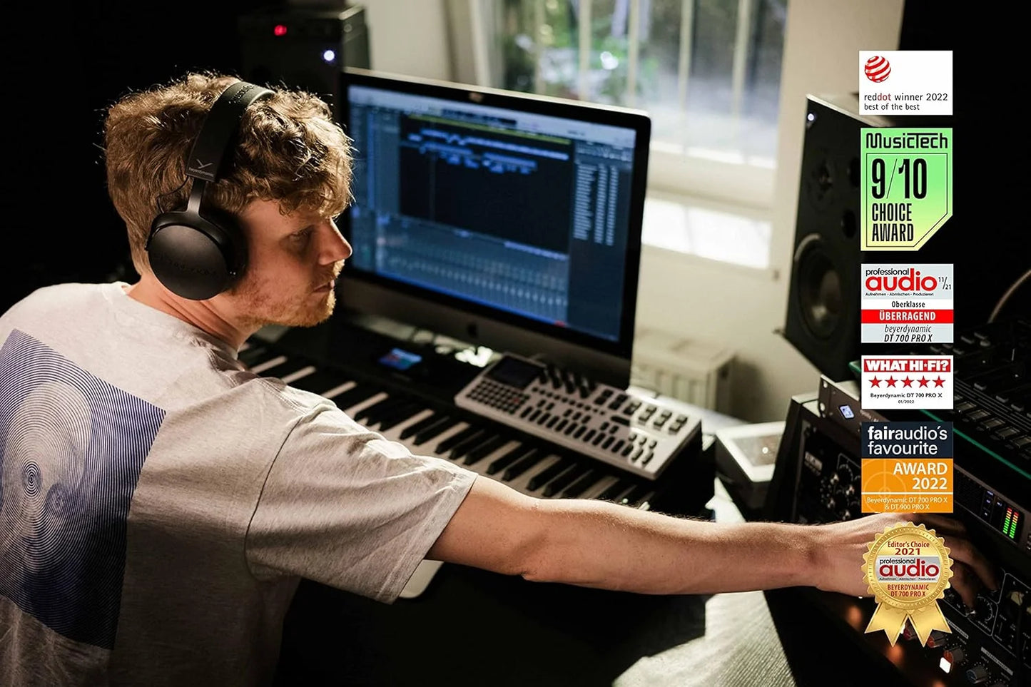 Beyerdynamic DT 700 PRO X Professional Studio Headphones – Closed-Back Over-Ear Monitoring Headset with Hi-Fi Sound
