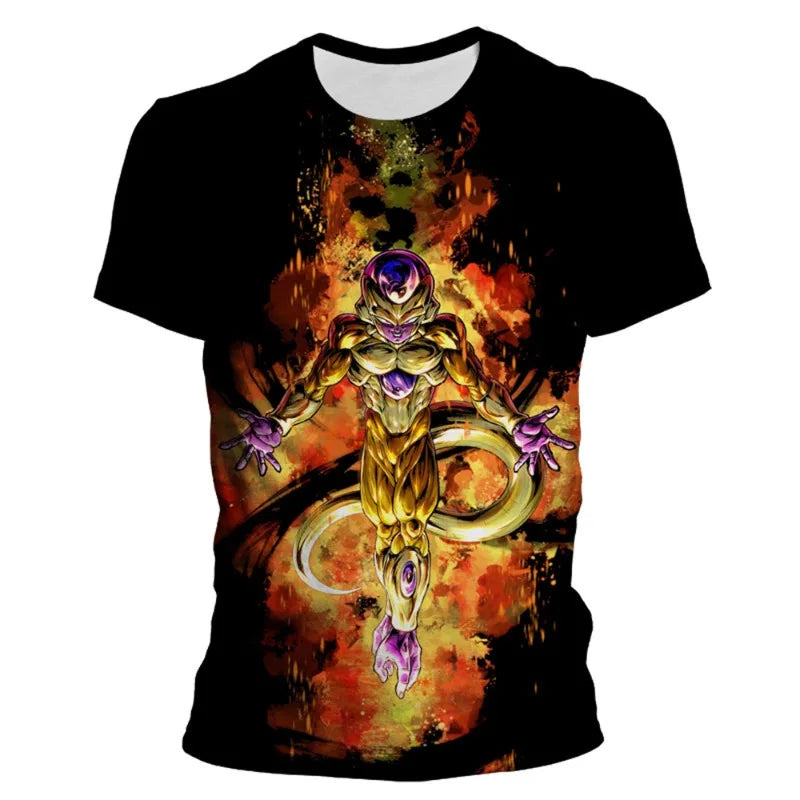 Men's Short Sleeved Cartoon 7 Dragon Ball Z T-shirt Children's Top T-shirt Children's Clothing Summer Short Sleeved Casual Wear