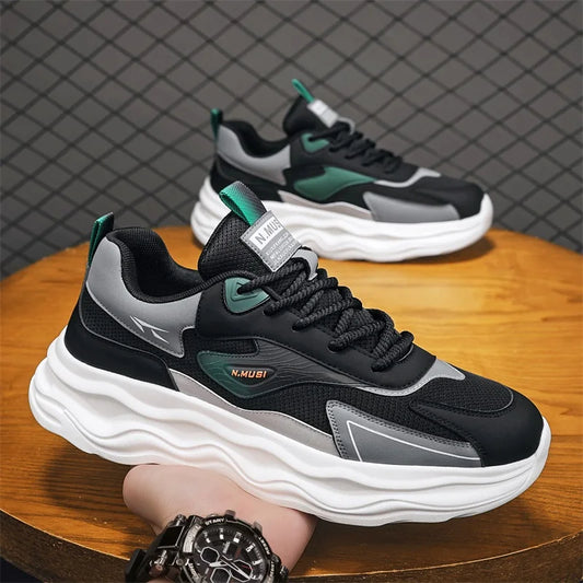 High Quality Casual Leather Shoes for Men 2026 New Autumn Lightweight Outdoor Shoes Fashion Thick Bottom Antiskid Walking Shoes
