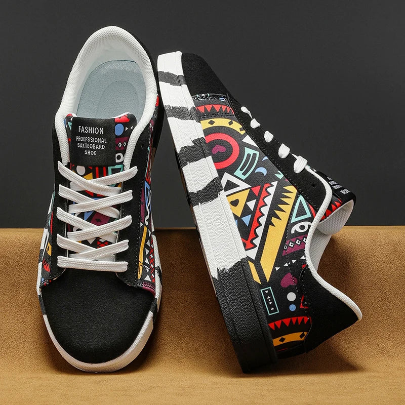 YRZL Skateboard Shoes Men Canvas Sneakers Casual Breathable Walking Shoes Lightweight Flat Shoes for Men Street Trend Sport Shoe