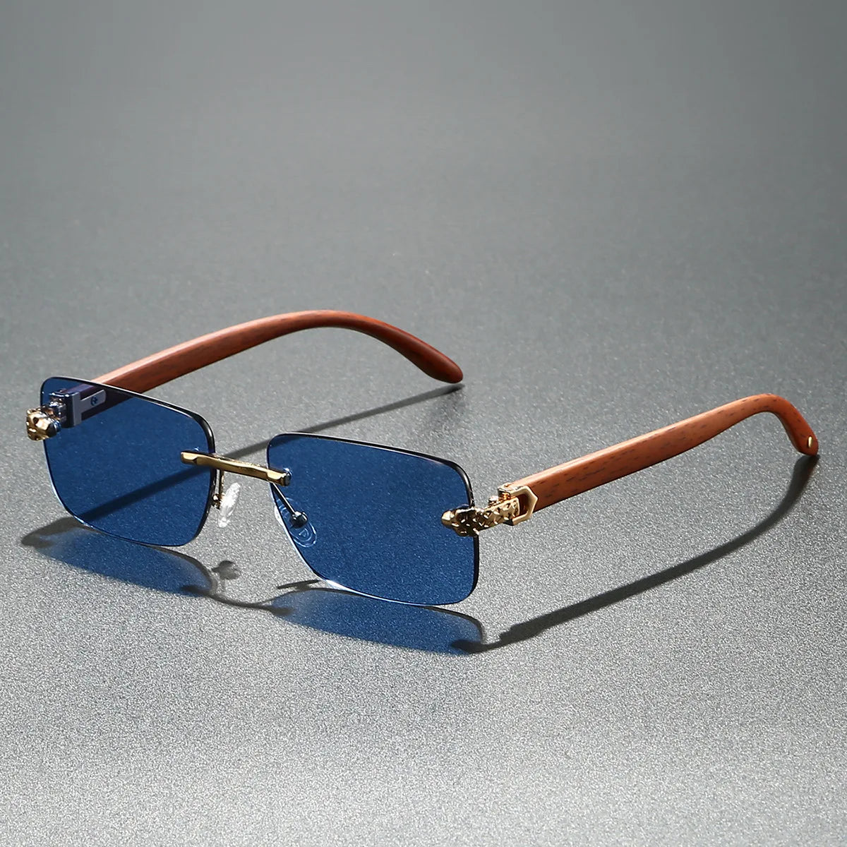 Vintage Rectangle Oval Sunglasses Women Men Metal Frame Clear Lens Glasses Eyewear