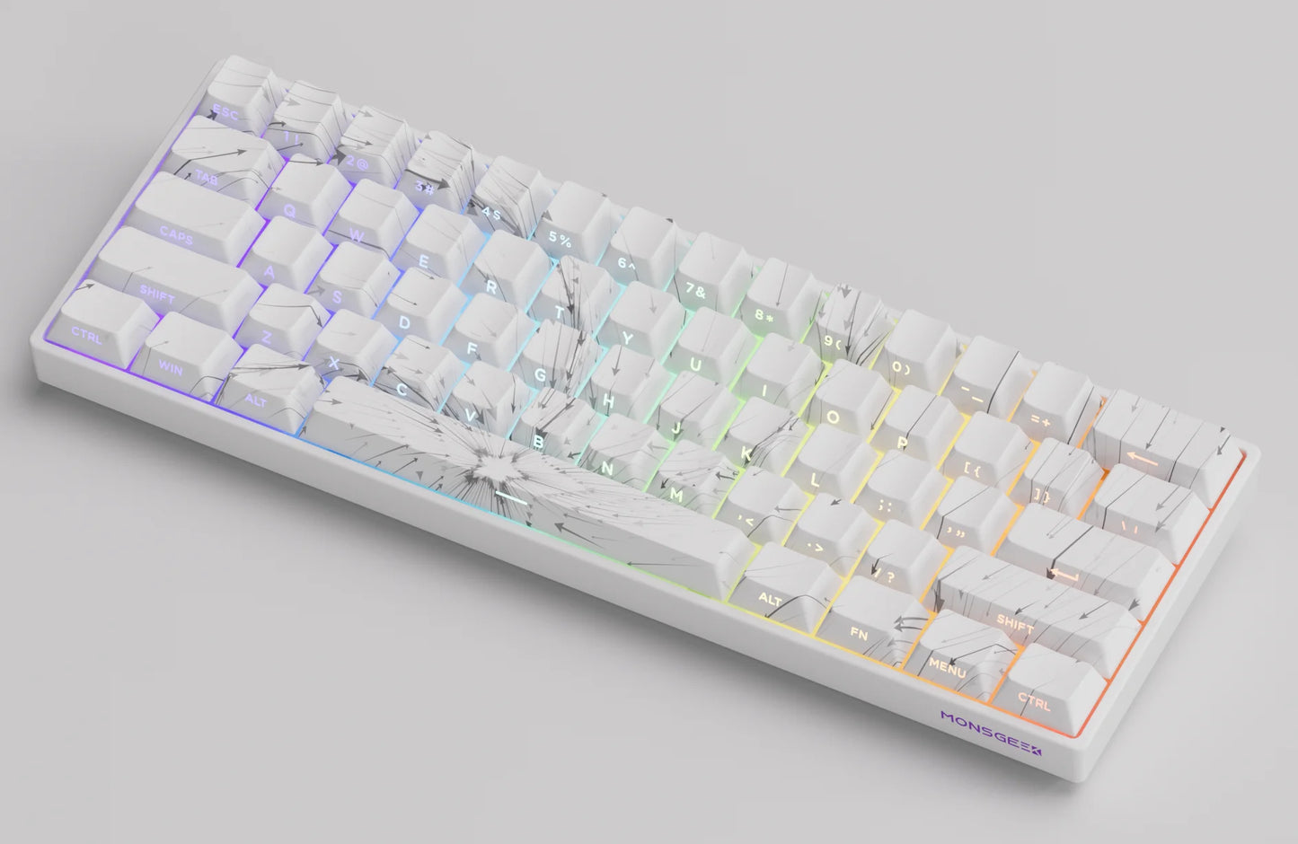 MONSGEEK FUN60 PRO&MAX HE Mechanische Tastatur mit Magnetschaltern, 60% kabellose Gaming-Tastatur, Rapid Trigger, 8K ARGB, Custom-Tastatur
