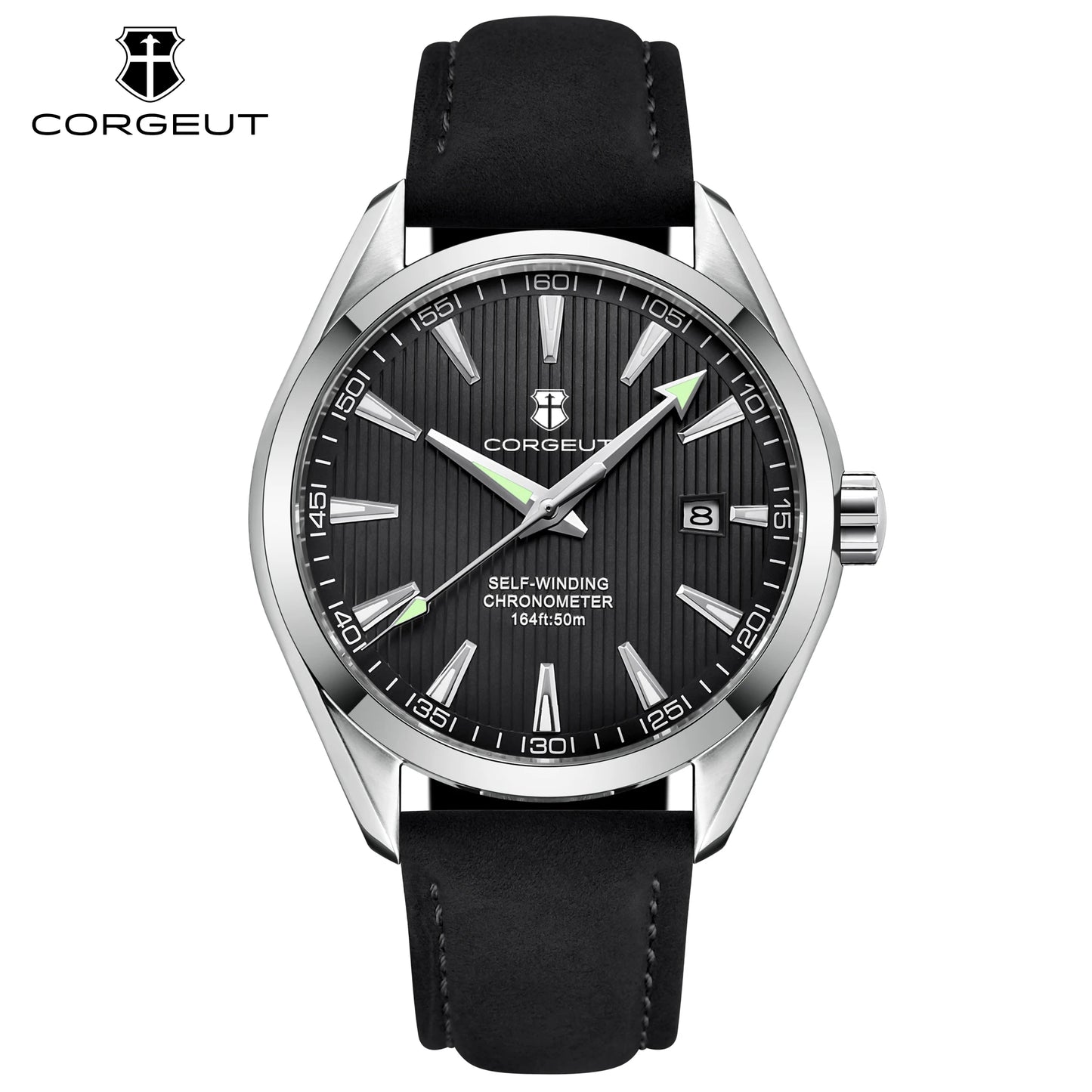 CORGEUT 41mm Luxury NH35 Movement Watch for Men Sapphire Glass Sport Clock Automatic Men's Watch Mechanical Watches