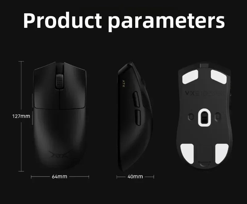 New ATK X1 SE Starlight Wireless Lightweight Mouse PAW3395 26K DPI Hub Page Driver 1000Hz  Gaming Mouse PC Player Accessories