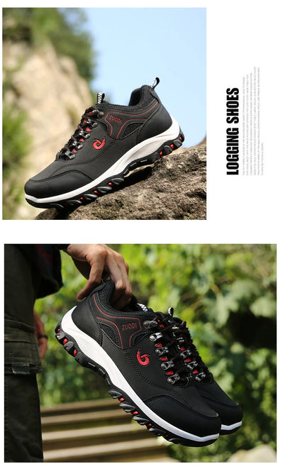 Zapatillas de senderismo EVA para hombre, impermeables, antideslizantes, de cuero, para deportes al aire libre, camping, running y jogging, novedad 2025