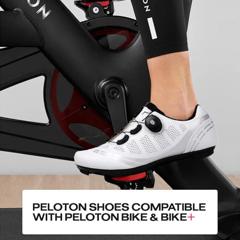 Zapatillas de ciclismo para hombre y mujer, para bicicletas de carretera, competición y carrera, con sistema automático de bloqueo, zapatillas deportivas de ciclismo de velocidad compatibles con calas SPD