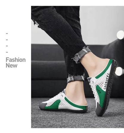 Ανδρικά casual αθλητικά παπούτσια slip-on με κορδόνια, αναπνεύσιμο mesh, unisex, για άνοιξη και φθινόπωρο, χαμηλά, επίπεδα, γρήγορη και εύκολη εφαρμογή