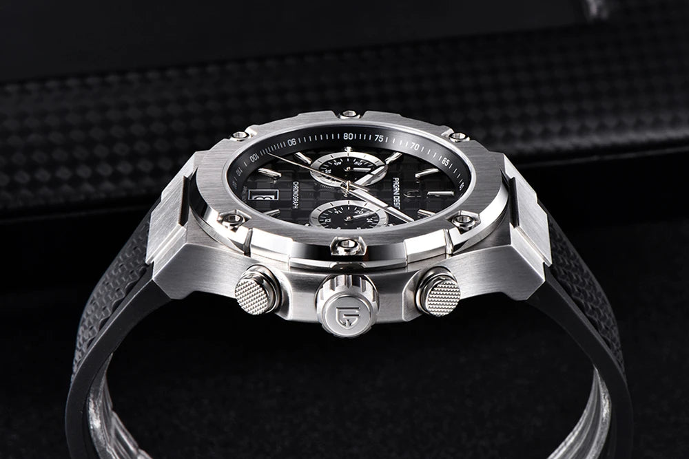 Relojes de cuarzo para hombre PAGANI DESIGN: cronógrafo deportivo de lujo, hermético, con agujas luminiscentes y cristal de zafiro con tratamiento antirreflectante