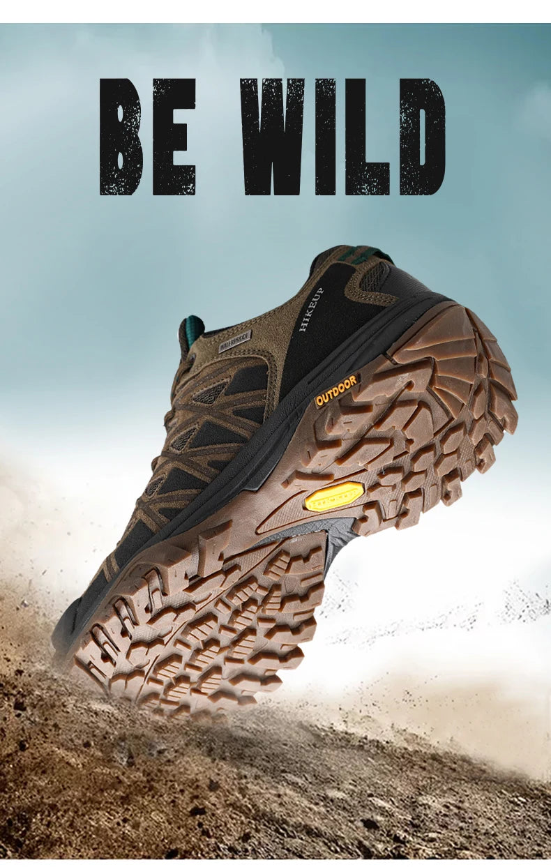 HIKEUP Scarpe outdoor da uomo per escursionismo, sport e tempo libero, scarponcini da trekking in montagna e campeggio, sneaker antiscivolo e resistenti all’usura