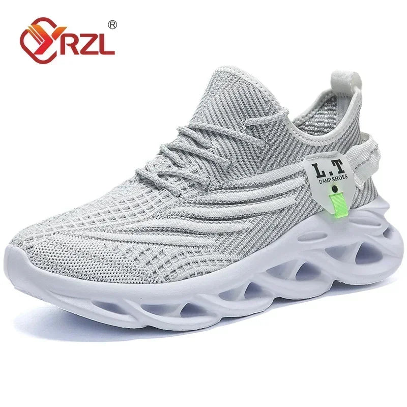 YRZL Herren-Sportschuhe zum Laufen, schwarze Jogging-Schuhe, lässige Outdoor-Sneaker aus atmungsaktivem Mesh, Damen, leicht, stoßdämpfend, schwarze Tennisschuhe