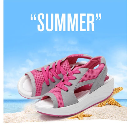 Women Sandals 2023 New Lady Platform Chunky Sandals Comfortable Women's Sandals Open Toe Casual Summer Sports Shoes