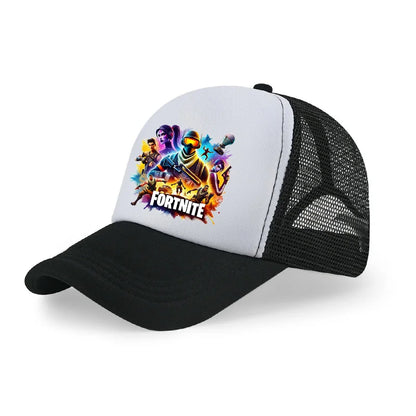 Fortnite Baseball Cap Cartoon Game Printed Hat Kids Summer Breathable Mesh Hat Adjustable Peaked Cap Childrens Birthday Gift
