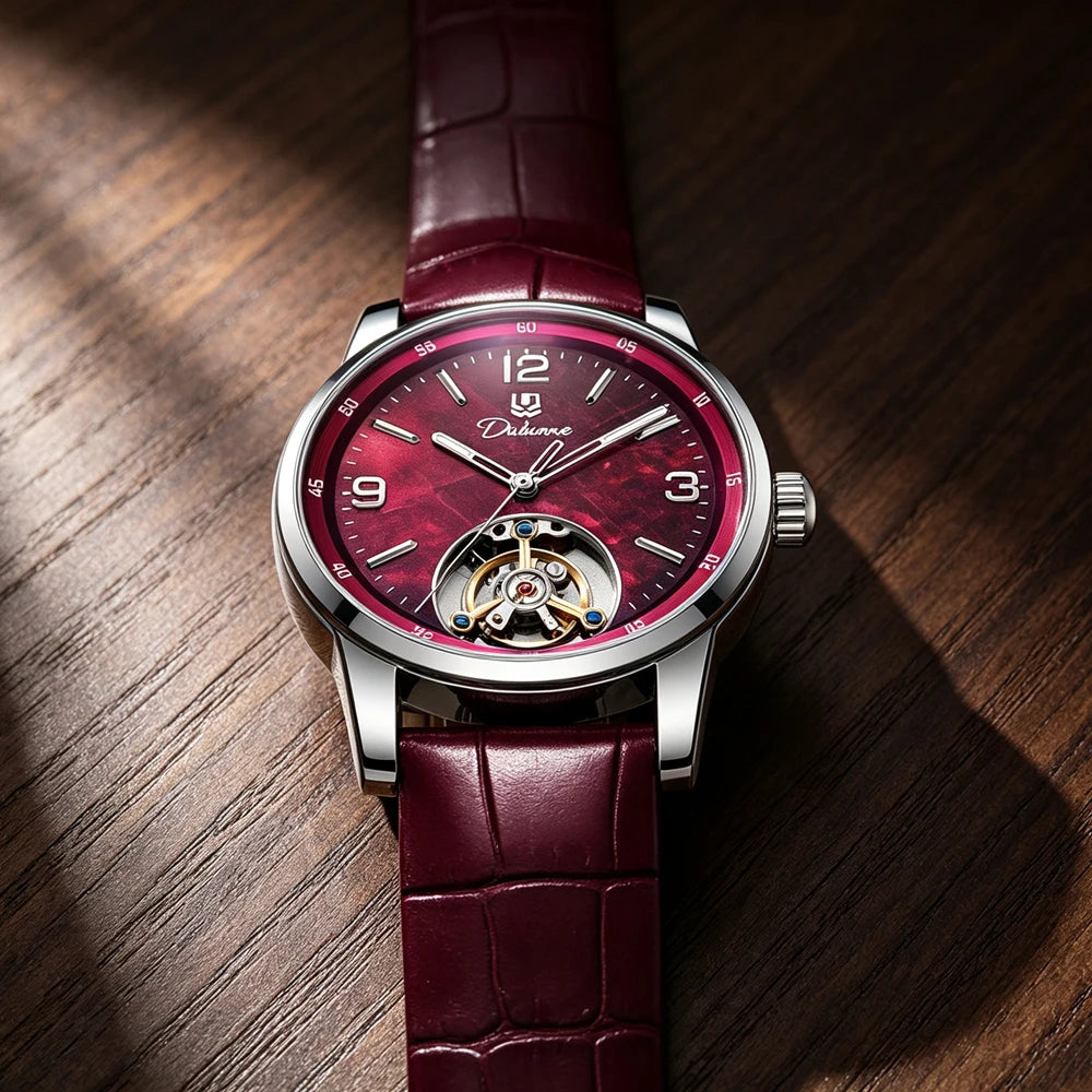 Reloj tourbillon para hombre, deportivo, automático, mecánico y resistente al agua. Reloj de pulsera de lujo de una marca de alta gama