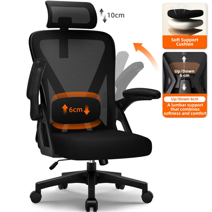 Office Chair Ergonomic Reclining 90°-135°,Desk chair with Lumbar Support,Computer chair Adjustable Headrest,living room chairs