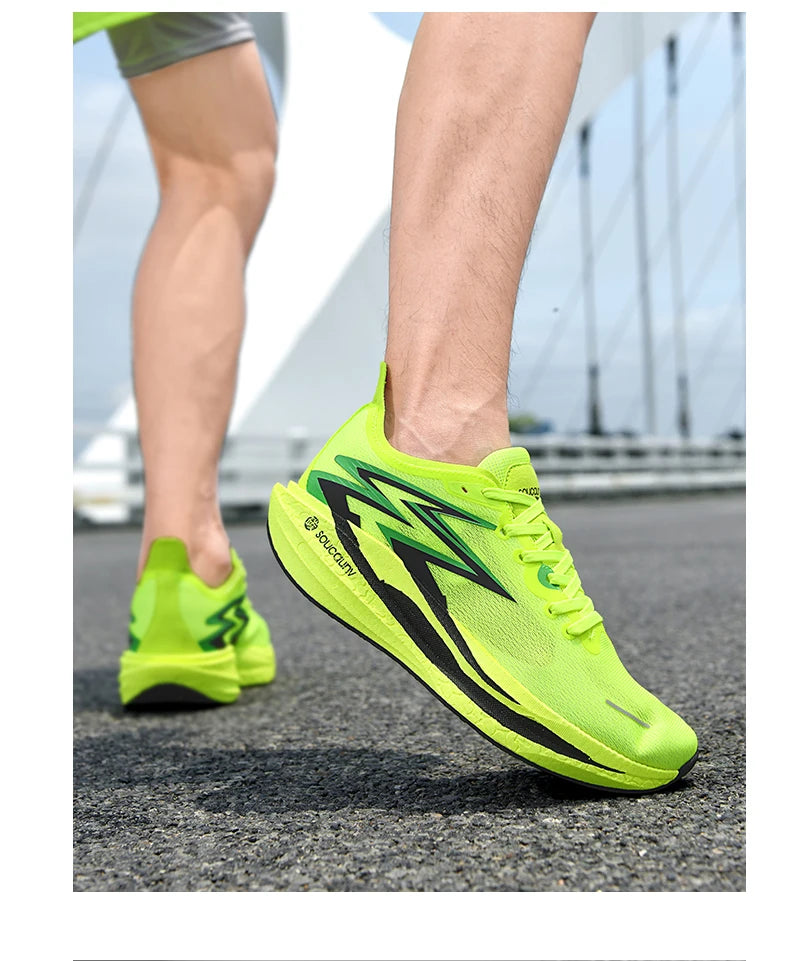 NEW Running Shoes Carbon Board Marathon Men Sports Breathable Lightweight Women's Comfortable Athletic Nonskid Sneakers Casual