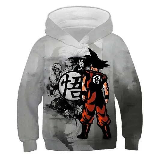 2025 Autumn Cool Dragon Ball Z Kids Boys Sweatshirts Children Casual Boy Hoodies Pullover Anime Dragon Ball Hoodie Hooded Coats