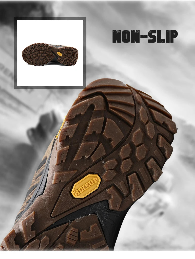 HIKEUP Scarpe outdoor da uomo per escursionismo, sport e tempo libero, scarponcini da trekking in montagna e campeggio, sneaker antiscivolo e resistenti all’usura