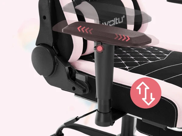 WOLTU Massage Gaming Chair Ergonomic Adjustable Height Office Armchair with Headrest Footrest Swivel Chair Mesh Computer Chair
