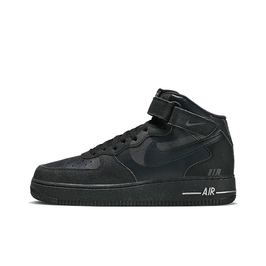 Nike Air Force 1 Mid Top Unisex Classic Sneakers, Cushioned Comfort Durable Design for Casual Streetwear DQ7666-001