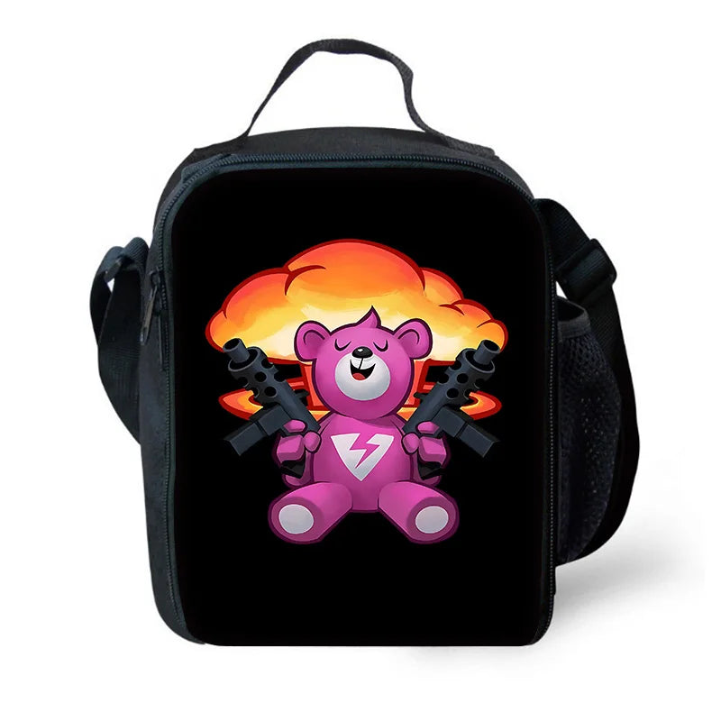 Child Insulated Large F-FortniteS Capacity Bag for Boy Hot Game Girl Student Outdoor Picnic Resuable Thermal Cooler Lunch Box