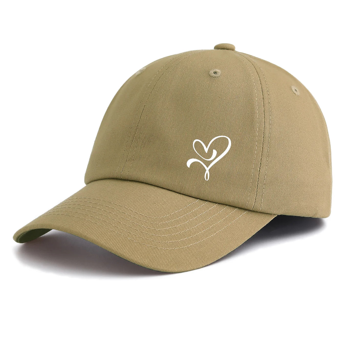 1pc HEART Print Baseball Cap for Adults,Minimalist Retro Style Casual Soft Adjustable Dad Hat,Perfect As Gift
