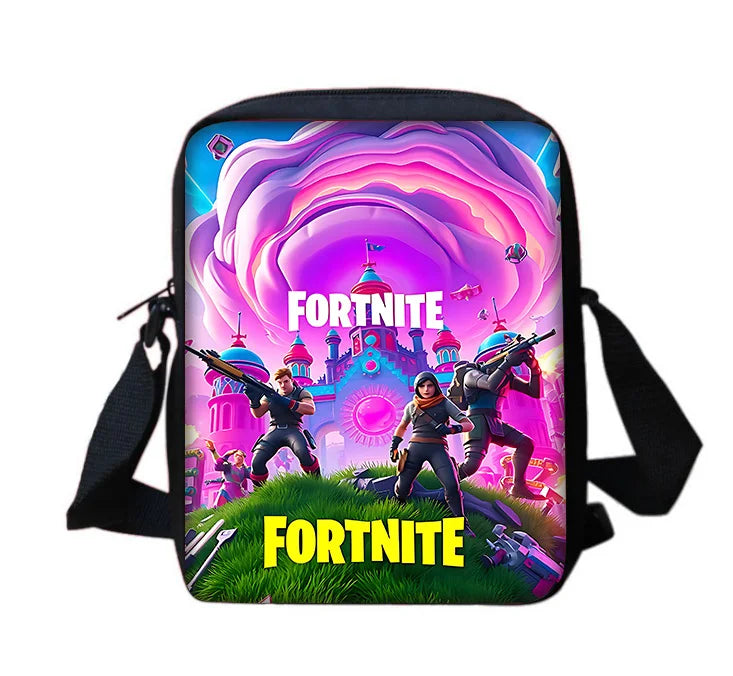 Borsa messenger a tracolla con stampa Game Boy Girls, design per bambini-F-FortniteS, borsa casual a mano per uomo e donna, porta telefono, borsa shopping