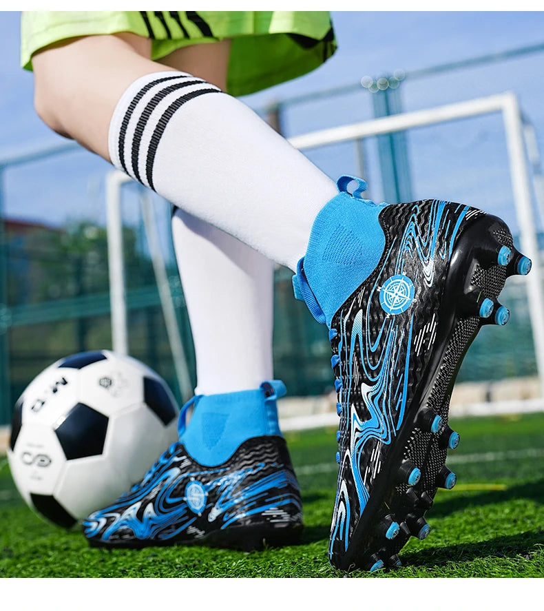 Chaussures de football professionnelles antidérapantes pour enfants, chaussures de sport d'extérieur pour garçons, baskets de futsal pour matchs et entraînements