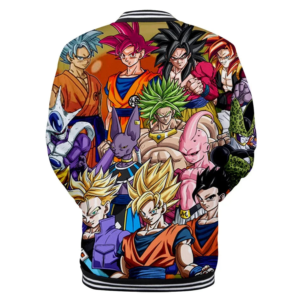 Uniforme da baseball streetwear Dragon Ball per uomo e donna, costume Son Goku per adulti, giacca primaverile e autunnale, cardigan, felpa, idea regalo