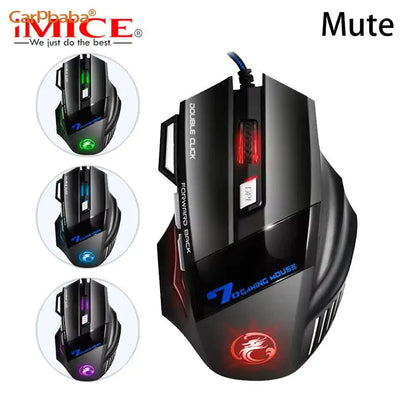 IMICE X7 Optical Gaming Mouse Adjustable DPI Ergonomic Anti Slip Design Colorful Luminuse Suitable for DesktopComputers Laptop