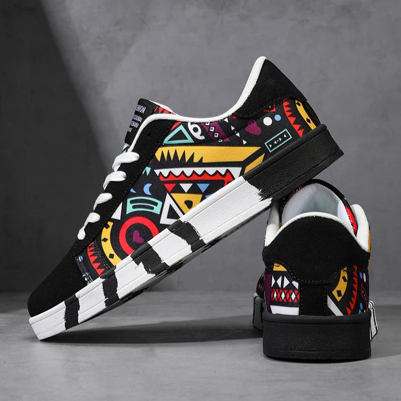 YRZL Skateboard Shoes Men Canvas Sneakers Casual Breathable Walking Shoes Lightweight Flat Shoes for Men Street Trend Sport Shoe