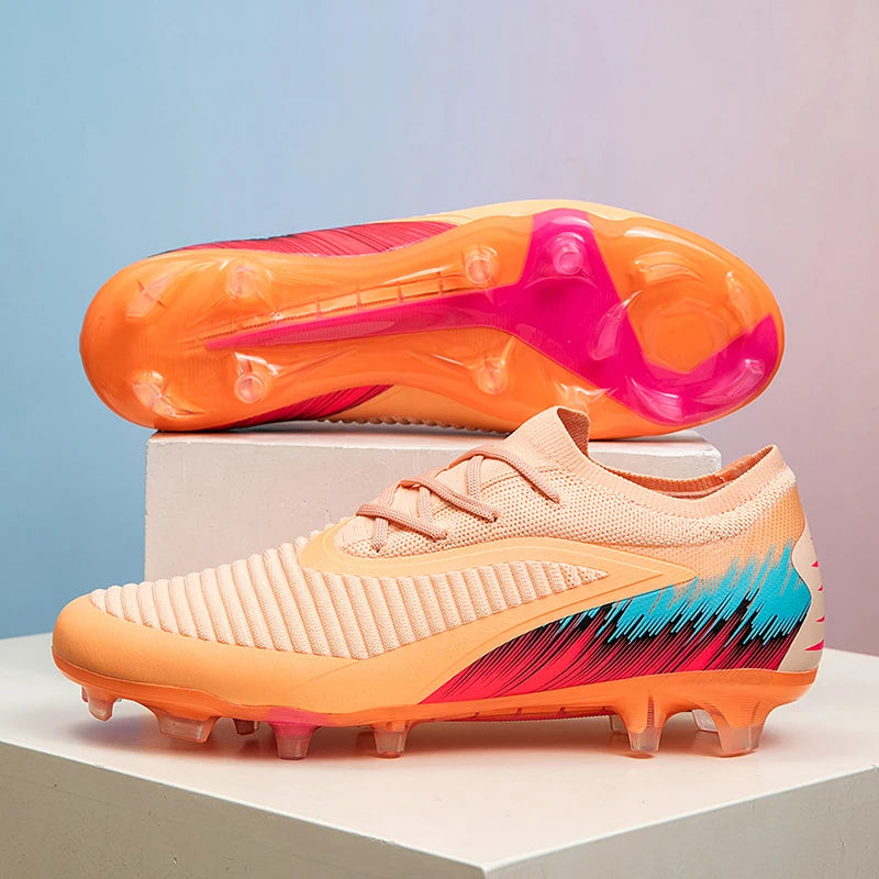 Botas de fútbol para hombre, nuevas, para partido y entrenamiento, calzado de fútbol antideslizante con tacos largos FG, ultraligeras, para exterior, zapatillas, dropshipping