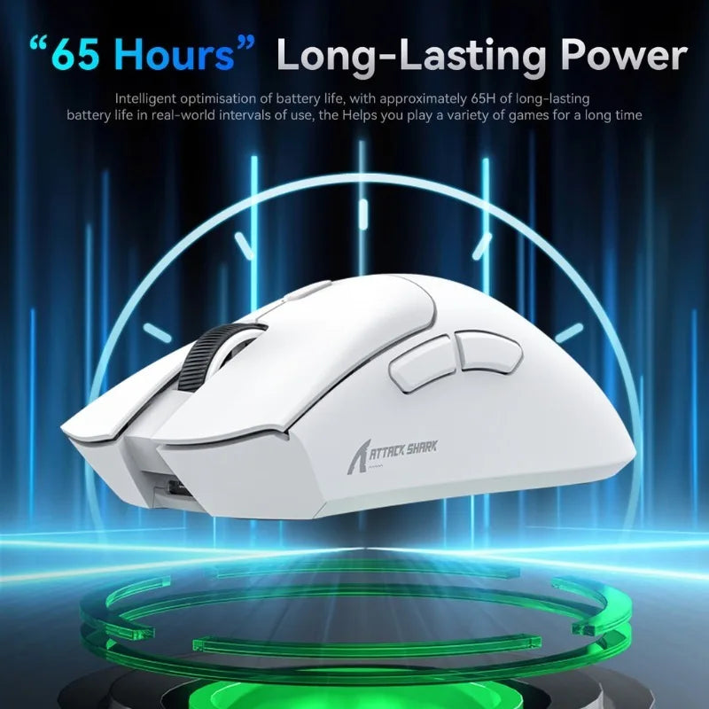 Attack Shark R1 Wireless Gaming Mouse 55g Lightweight 18000dpi PAW3311 Tri-Mode 2.4G/Bluetooth 5.2/USB-C for PC/Mac