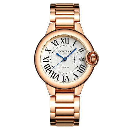 New Brand Luxury Stainless Steel Men and Women Luxury Atmosphere Quartz Watches Fashion Blue Balloon Women Date Watch Suit