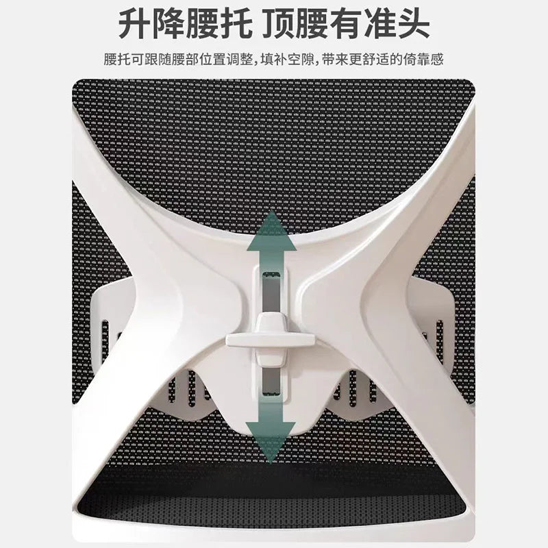 Computer Chair Home Comfort Backrest Lifting Study Chair Office Movable Lunch Break Ergonomic Office Chair