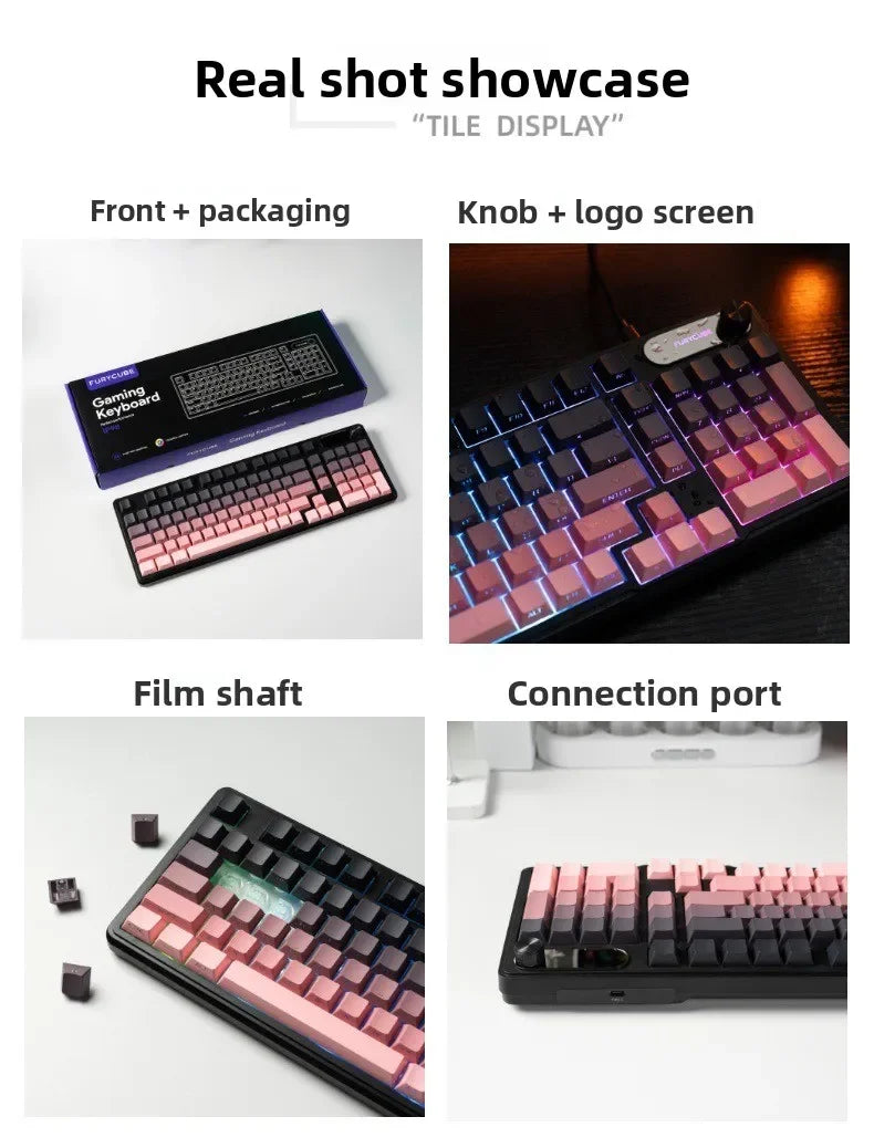 Wired Silent Keyboard Gaming Keyboard Magnetic Mechanical Wired for Pro Gaming Rapid Trigg 8000Hz 128K Rate