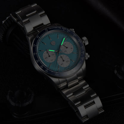 Reloj para hombre RollsTimi: cronógrafo de cuarzo de lujo, cristal de zafiro con tratamiento antirreflectante, resistente al agua, luminiscente. Idea de regalo para hombre.