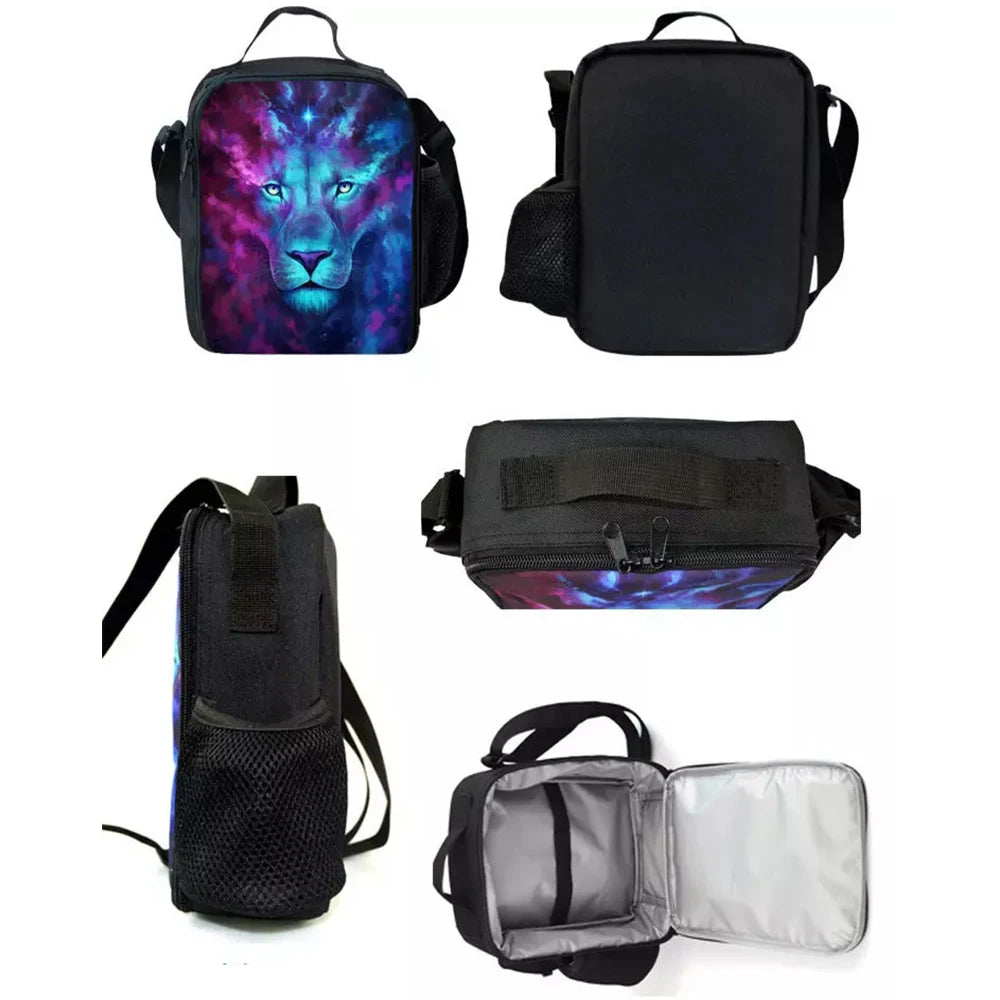 Zaini per bambini con design Hot Game, borsa pranzo e astuccio, borse scuola per alunni ad alta capacità, per bambino e bambina, regalo ideale F-FortniteS